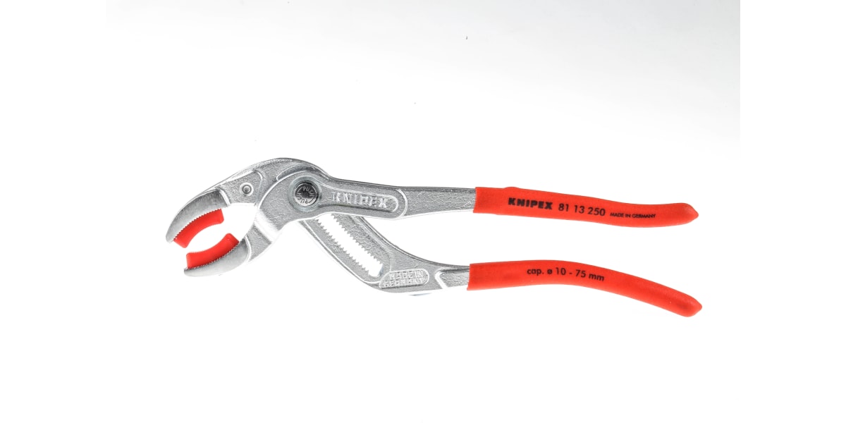 Product image for Knipex Pipe Wrench, 250.0 mm Overall Length, 75mm Max Jaw Capacity