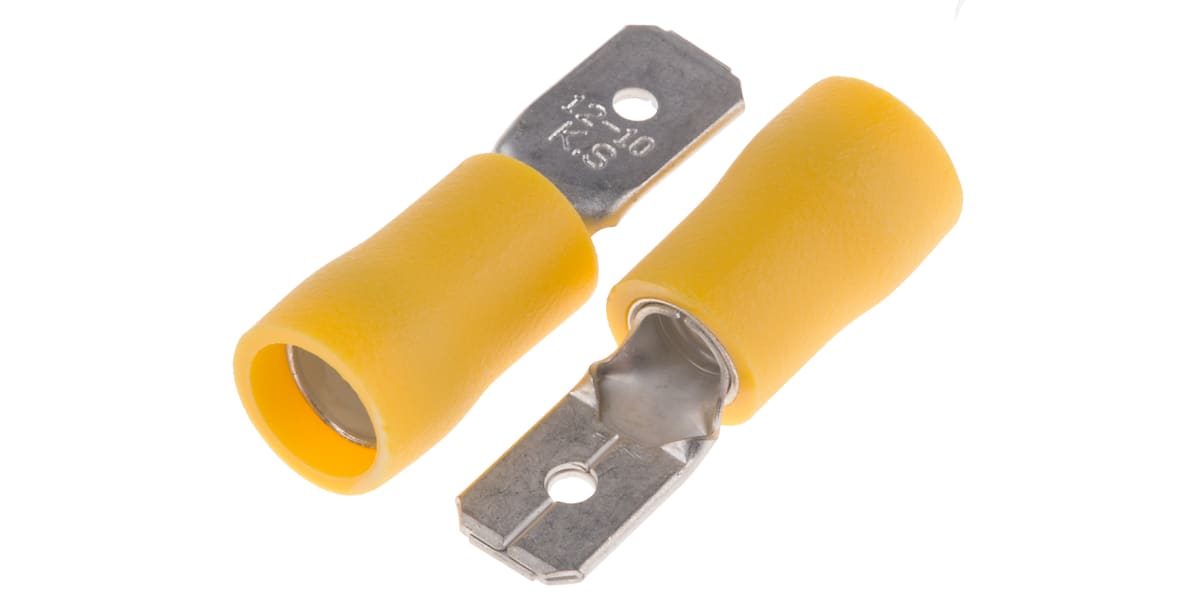 Product image for Crimp tab terminal, 6.35mm, 12-10 AWG