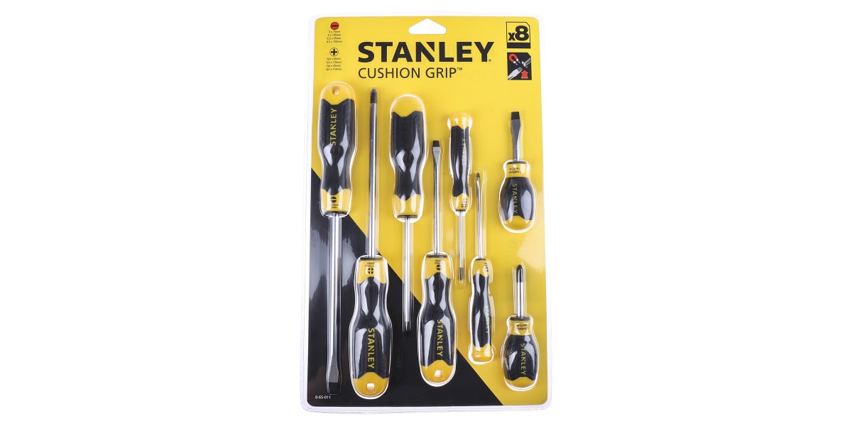 Product image for Stanley Engineers Flared, Phillips Screwdriver Set 8 Piece