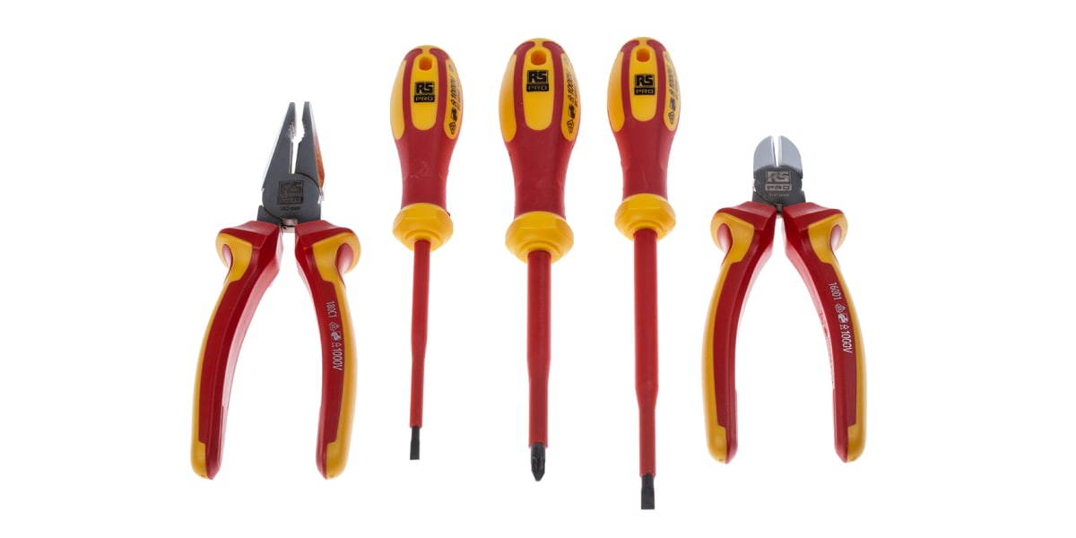 Product image for 5 pc Insulated Pliers/Screwdrivers Set