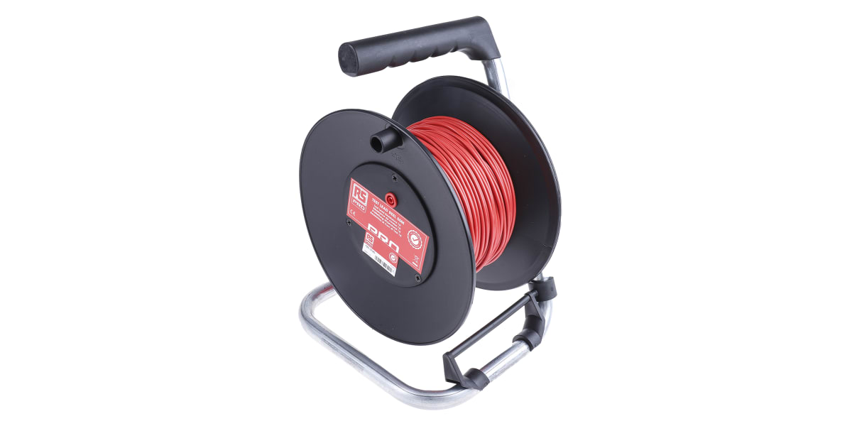 RS PRO Green Test Lead Extension Reel, 50m Cable Length, CAT II