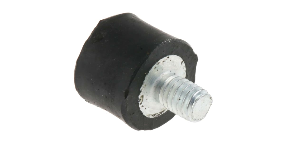 Product image for RS PRO 8mm Stud Mount M4 10mm Diameter 4.75 Compression Load 0.8, Male to Female Natural Rubber