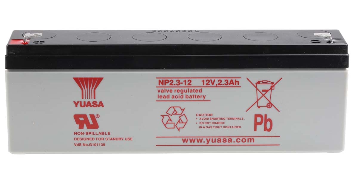 Product image for Yuasa NP2.3-12 Lead Acid Battery - 12V, 2.3Ah