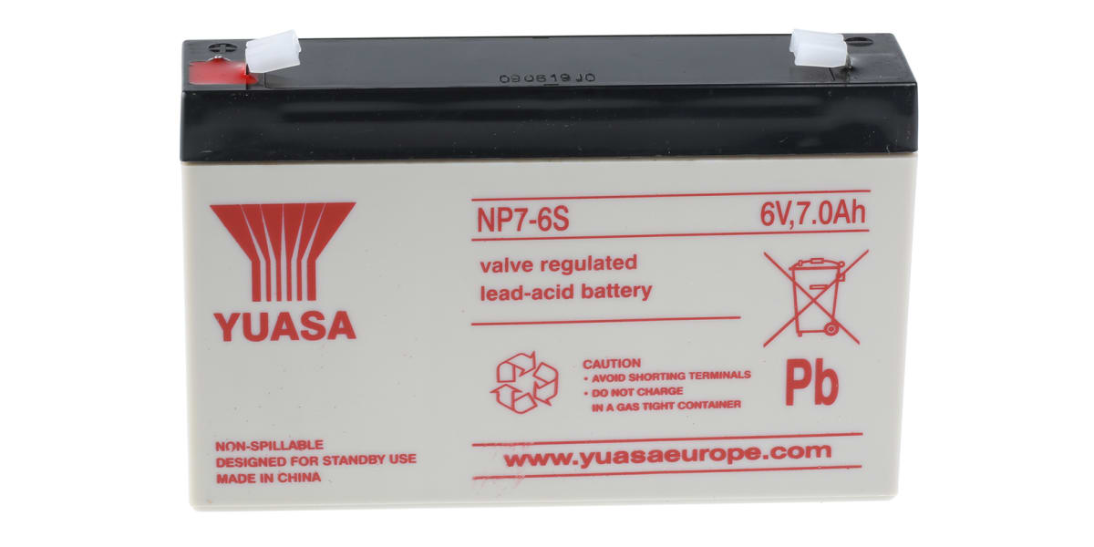 Product image for NP SEALED LEAD ACID BATTERY,6V 7AH