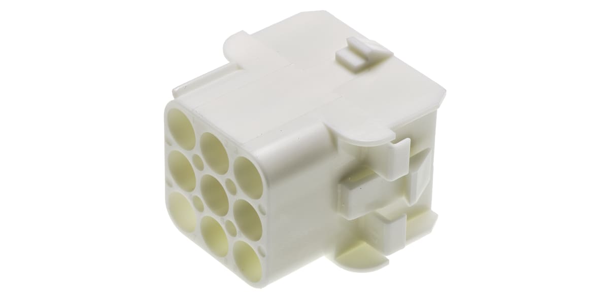 Product image for 9 way white receptacle housing