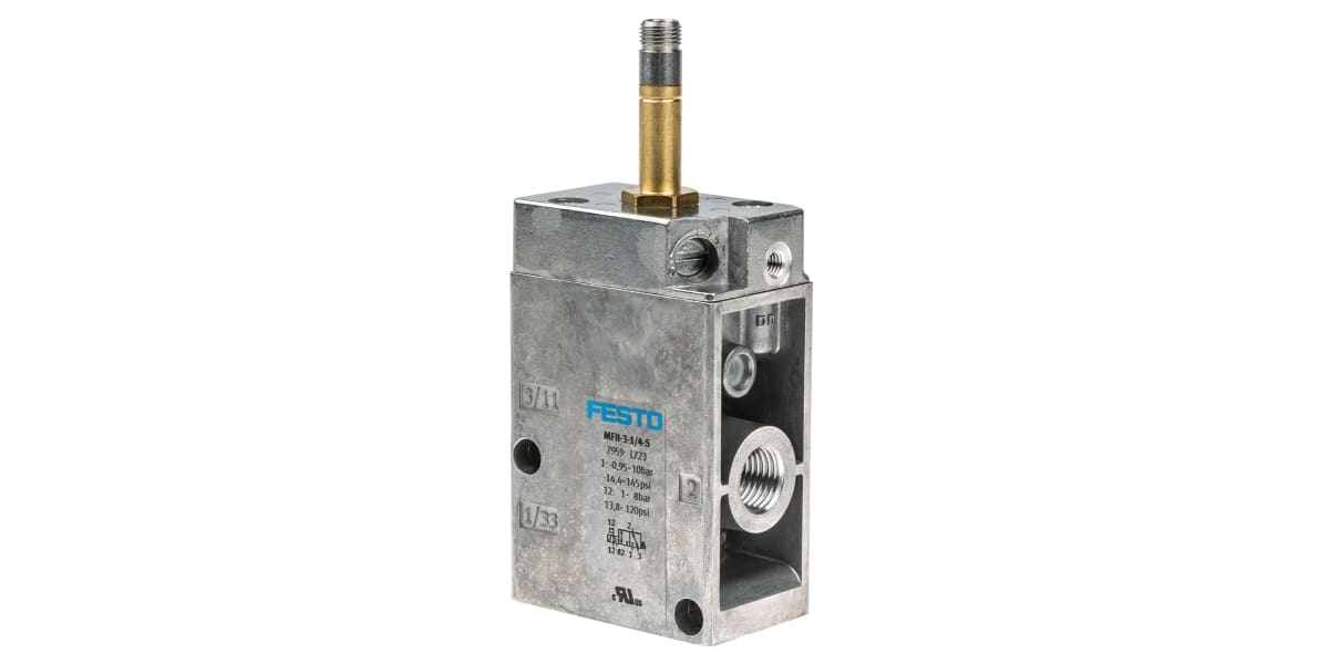 Product image for 3/2 SINGLE SOLENOID N/C VALVE, G1/4"