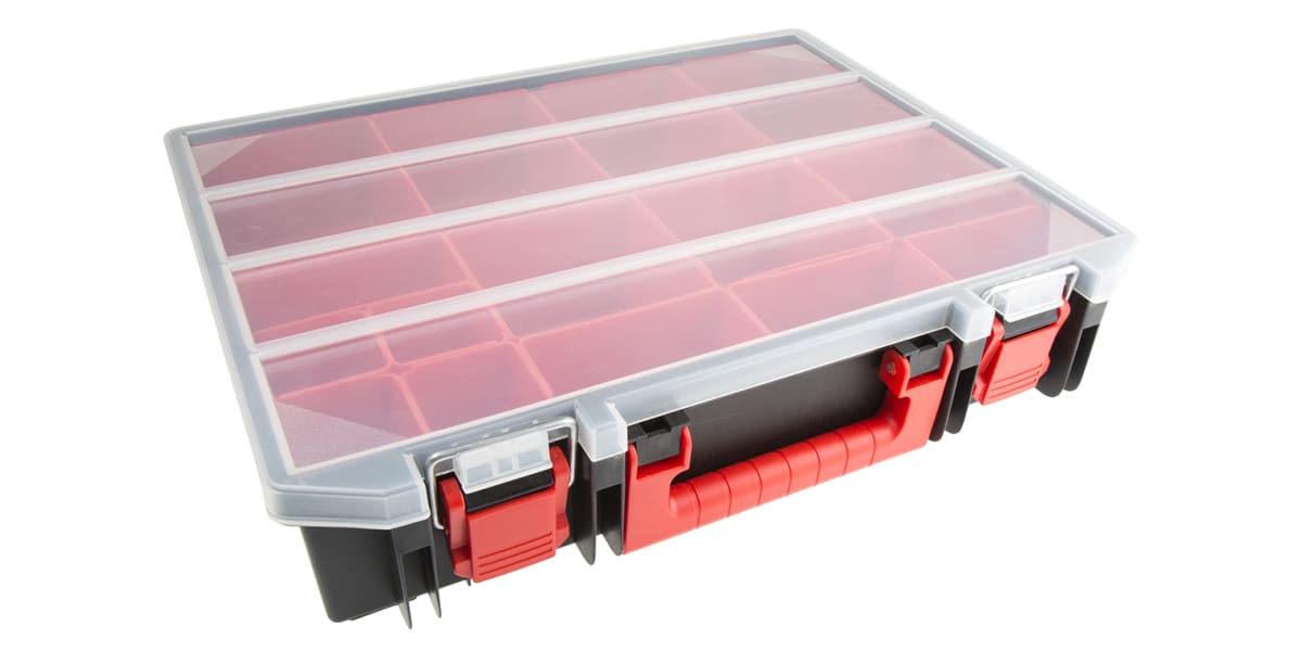 Product image for Rack case w/ 4 sizes of pick boxes x 15