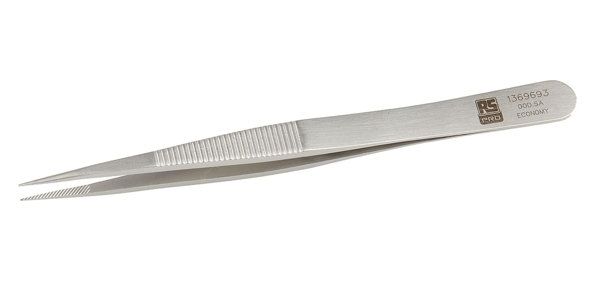 Stainless Steel High Precision Tweezers Style 00D with Serrated Handles and  Thick, Strong, Linearly Serrated Tips