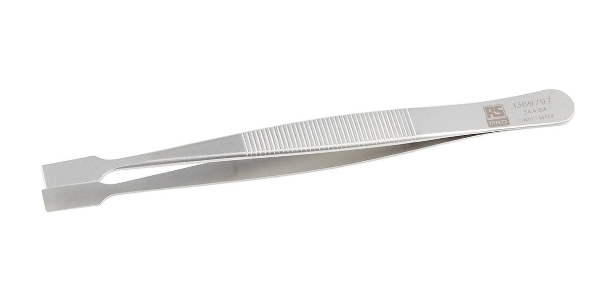 Product image for Flat tip tweezers 120mm