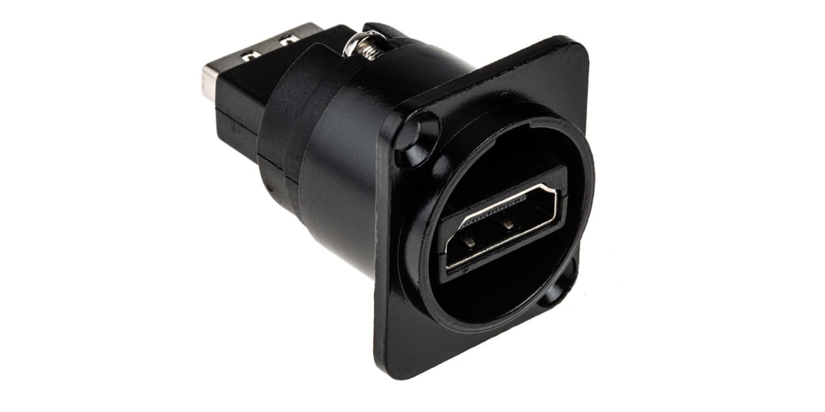 Product image for XLR HDMI A-A FT BLACK METAL