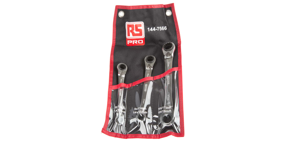 Product image for 3pcs 4 in 1 reversible ratchet set