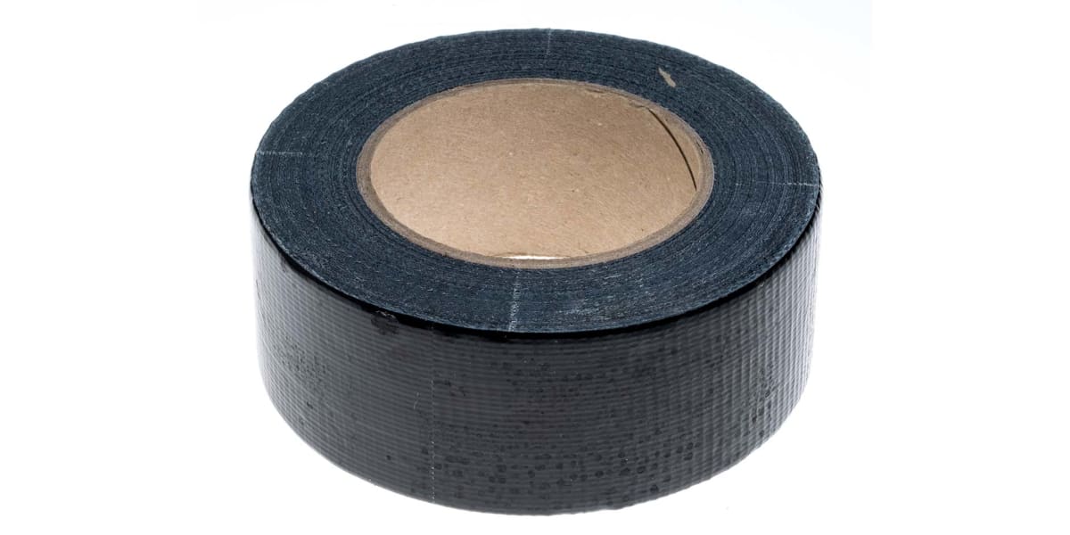 Product image for RS Pro Duct tape black 50mm x 50m