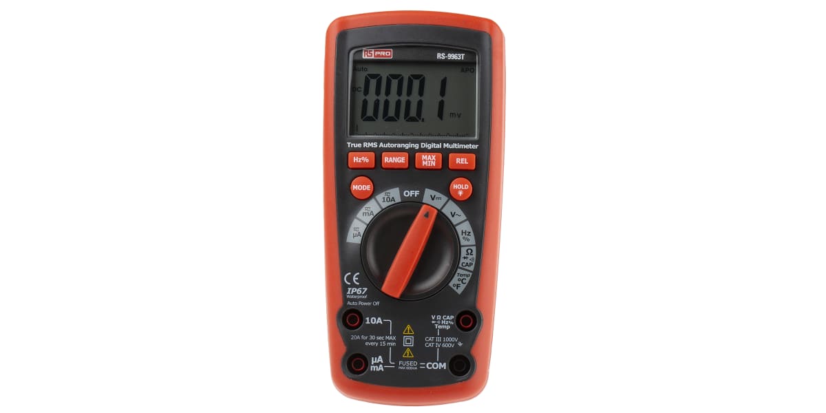 Product image for RS9963T Digital Multimeter,TRMS, IP67