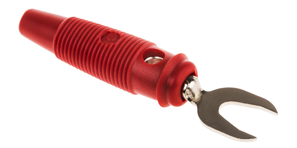 Product image for Red spade screw terminal,4mm