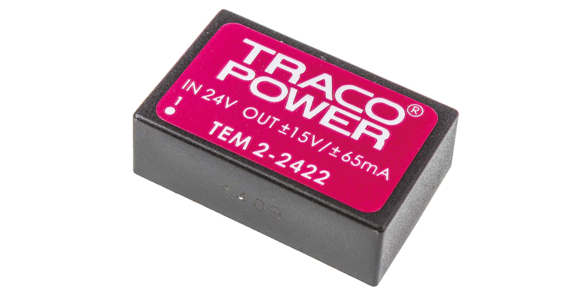 Product image for TEM22422 regulated DC-DC,+/-15V 2W