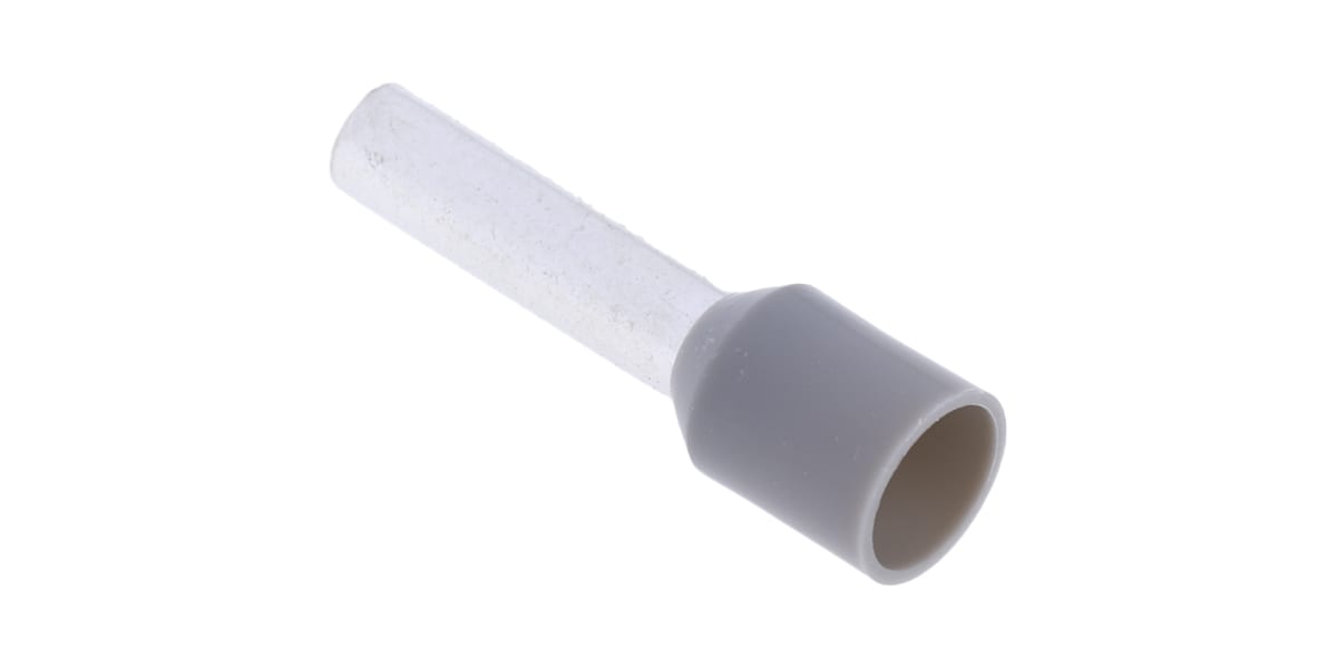 Product image for Grey insulated bootlace ferrule,12mm pin