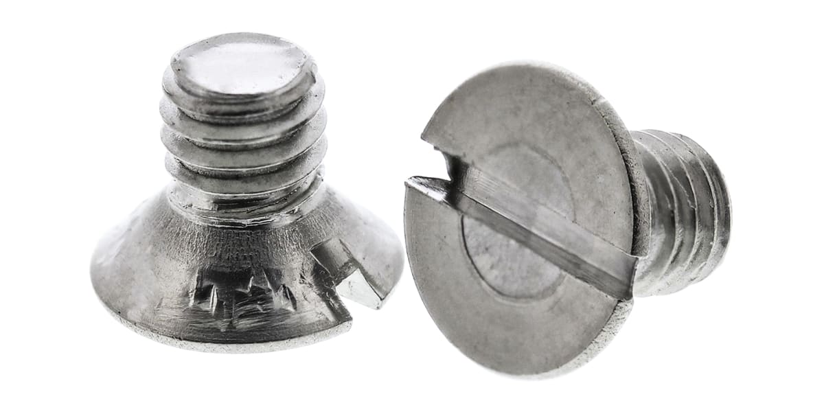 Product image for A4 s/steel slotted csk head screw,M4x6mm