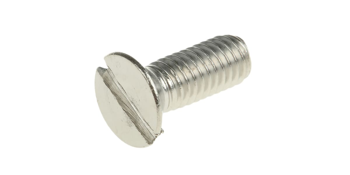 Product image for A4 s/steel slot csk head screw,M6x16mm