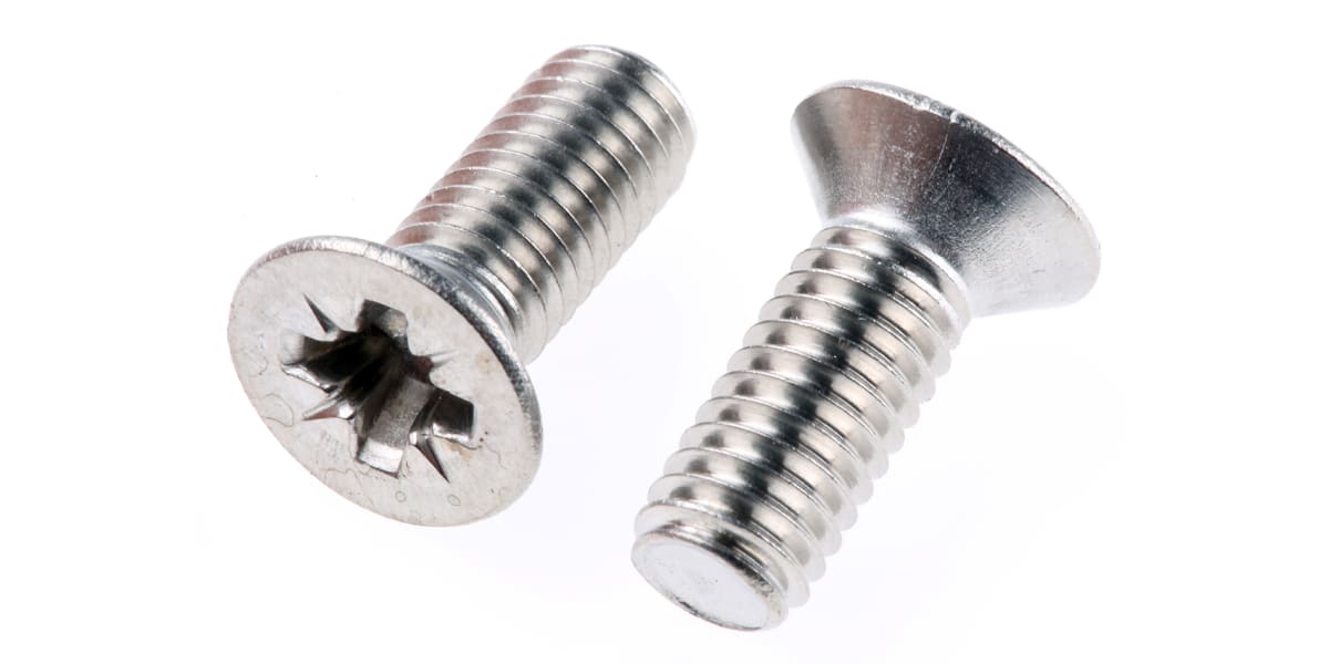 Product image for A4 s/steel cross csk head screw,M6x16mm