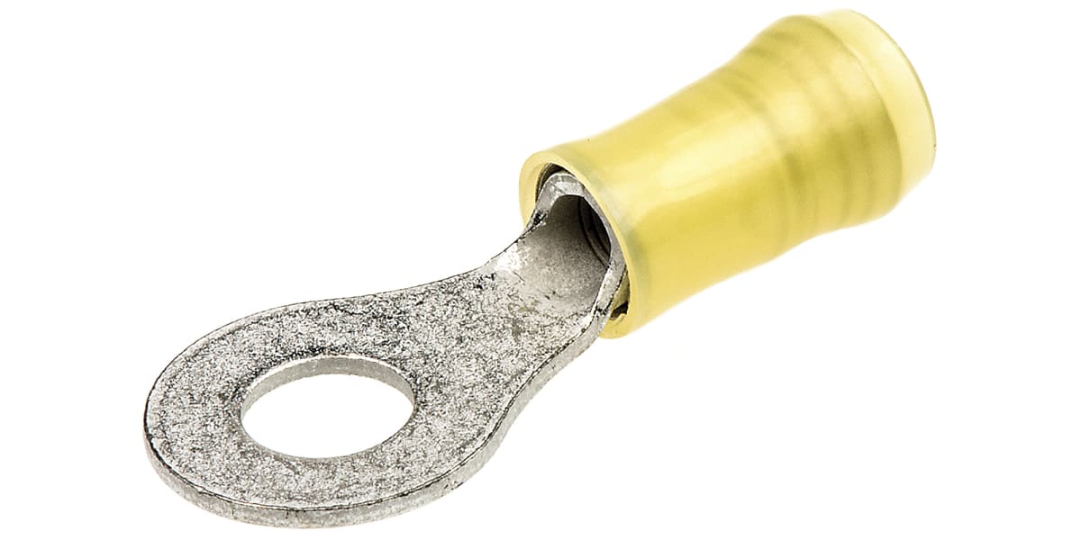 Product image for Ring terminal,PIDG,yellow,AWG 12-10, M6