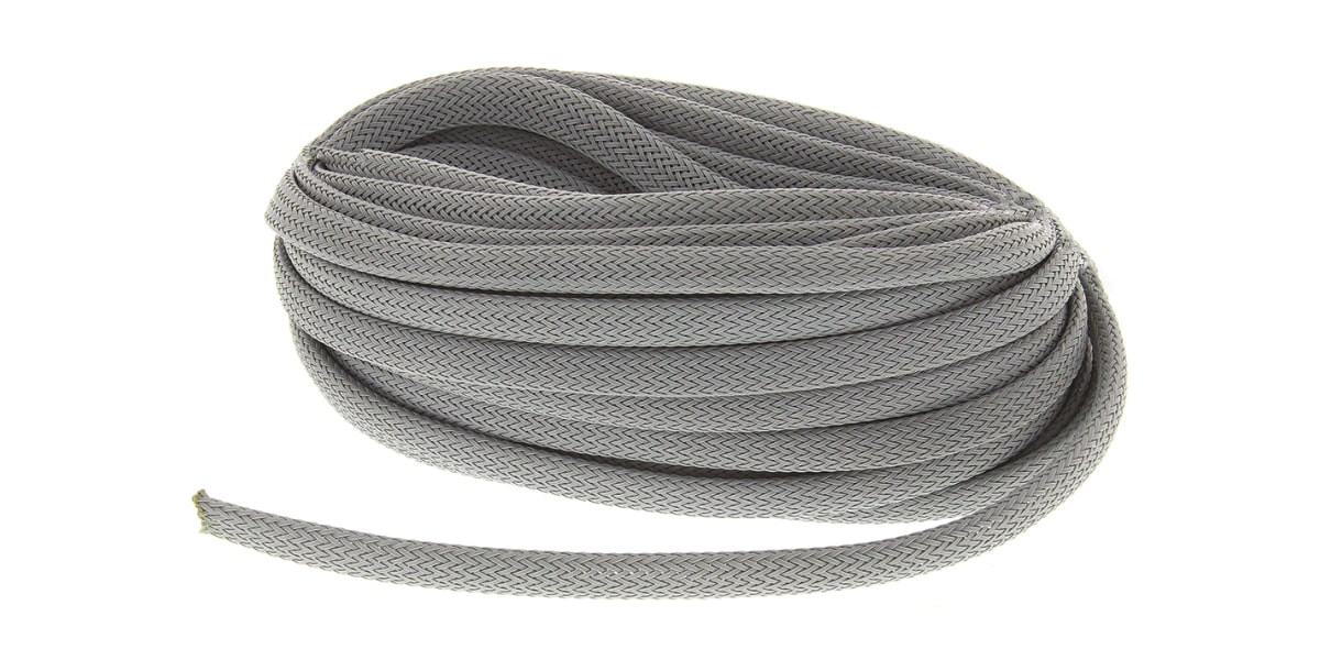 Product image for Braided Sleeve Nylon 6.6 6-10mm Grey 6T