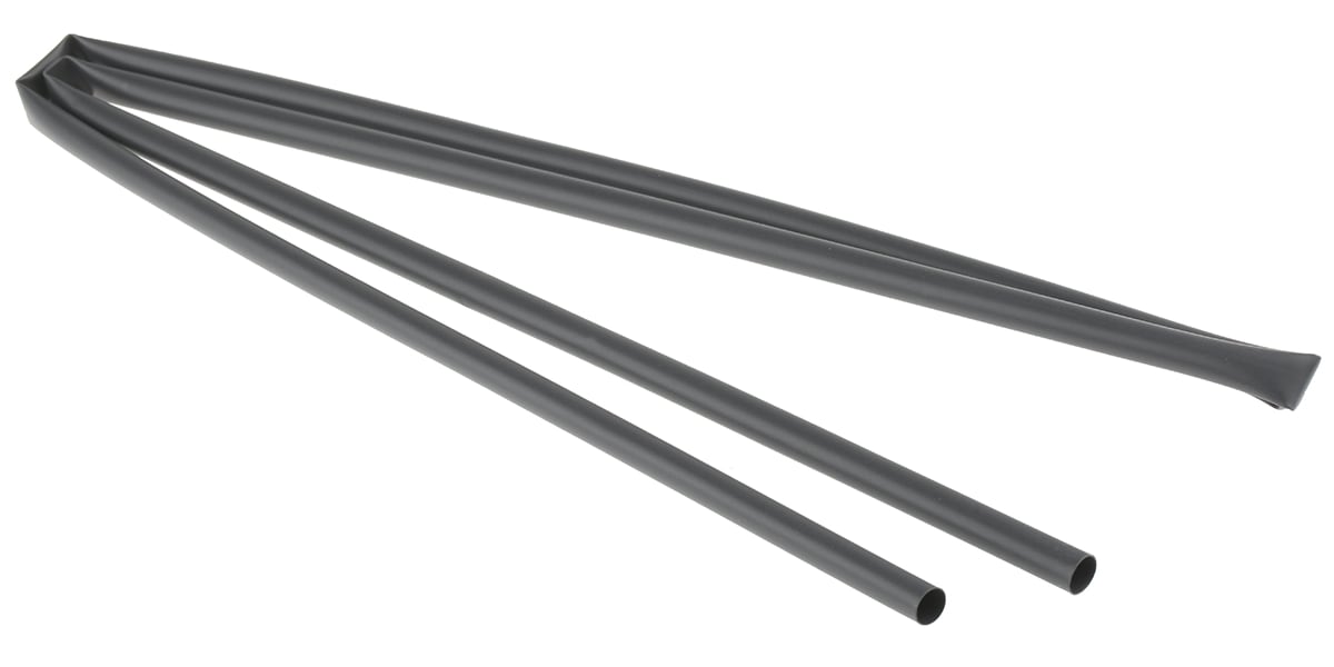 Product image for Black heatshrink tubing,6.4mm bore