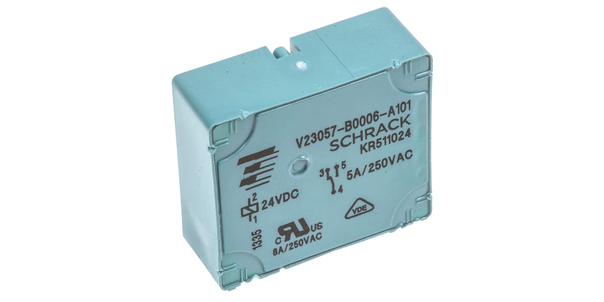 Product image for PCB Relay SPDT vert,5A 24Vdc,AgNi 0.15