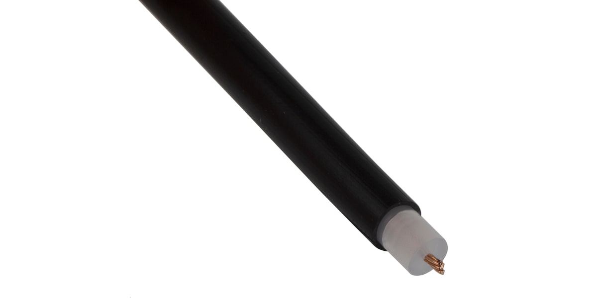 Product image for BLACK PVC EHT CABLE,25KV 0.5SQ.MM 25M