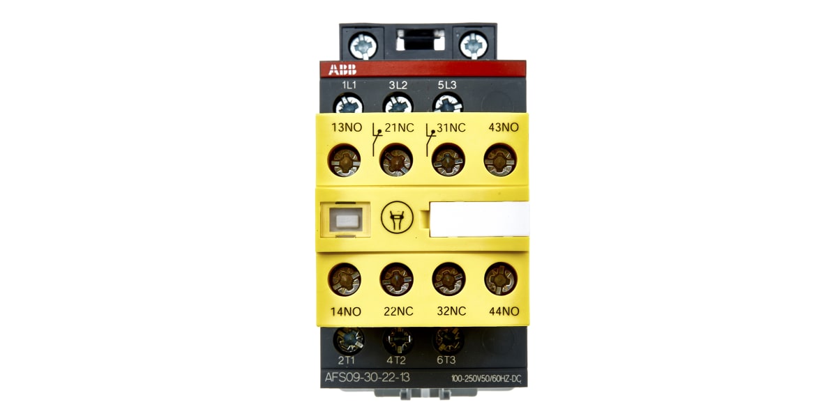 Product image for SAFETY CONTACTOR 3P 9AMP 2NO/2NC AUX 100