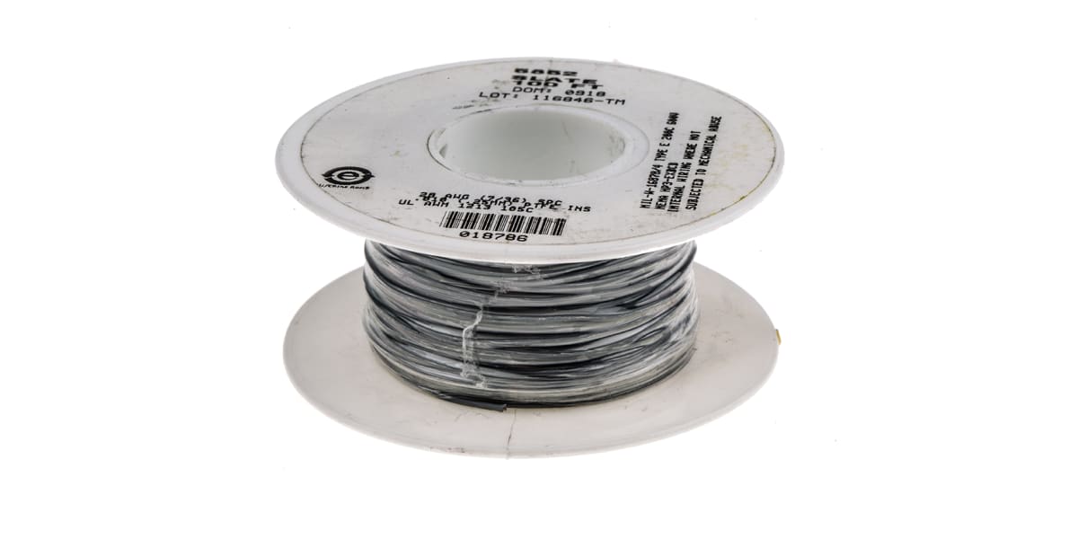 Product image for Wire 28AWG 600V UL1213 Grey 30m