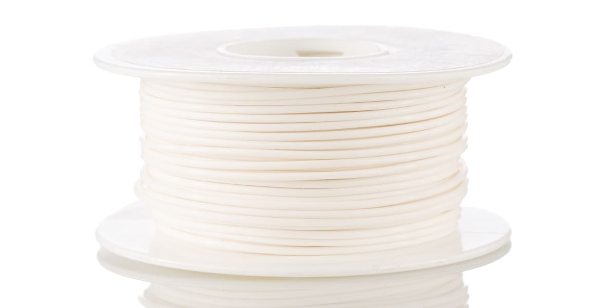 Product image for Wire 22AWG 600V UL1213 White 30m