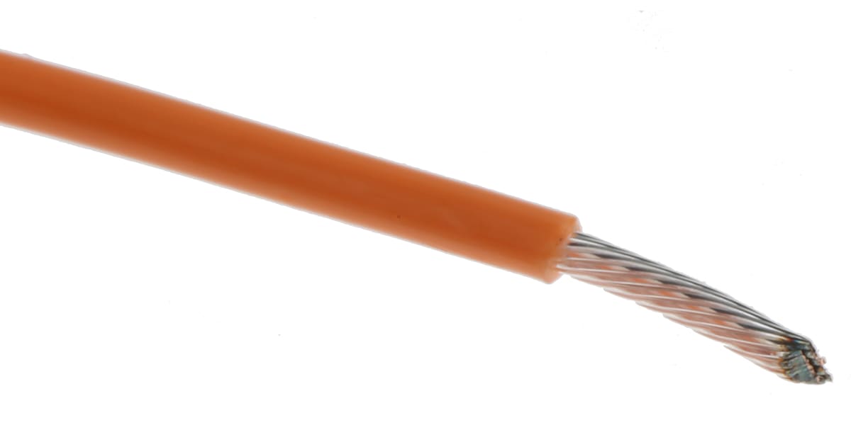 Product image for Wire 20AWG 600V UL1213 Orange 30m