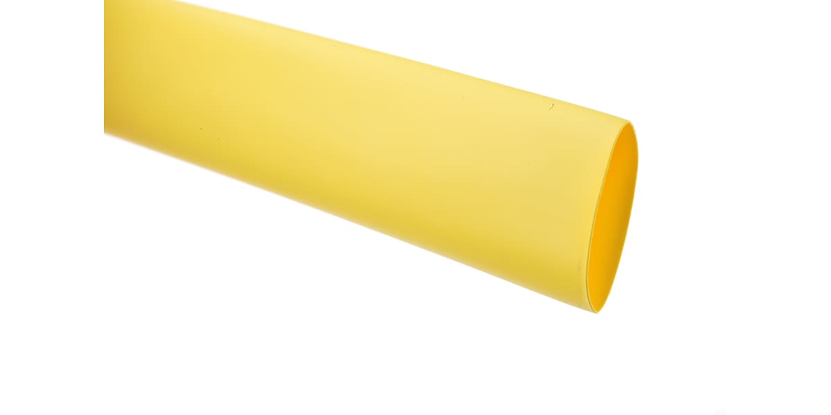 Product image for TE Connectivity Heat Shrink Tubing, Yellow 9mm Sleeve Dia. x 1.2m Length 3:1 Ratio, RNF-3000 Series
