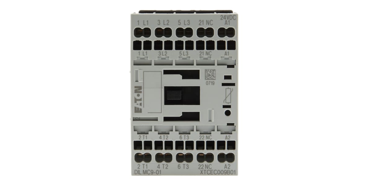 Product image for CONTACTOR, 3-POLE + 1 NC, 4 KW / 400 V /