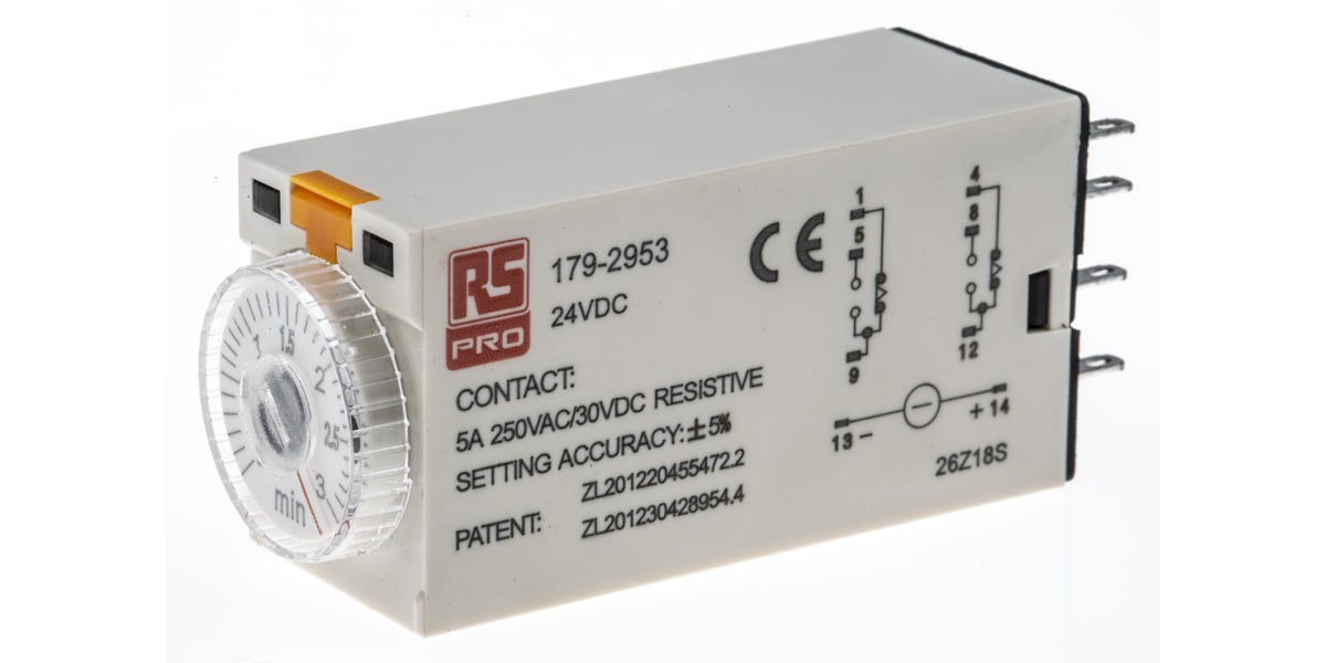 Product image for Analogue Time Relay. 8 pin DPCO