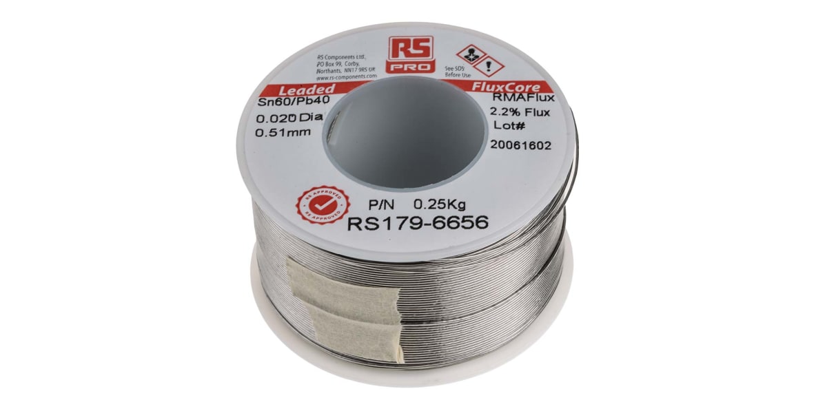 Product image for LEADED ROSIN MILD SOLDER 0.5MM 250G