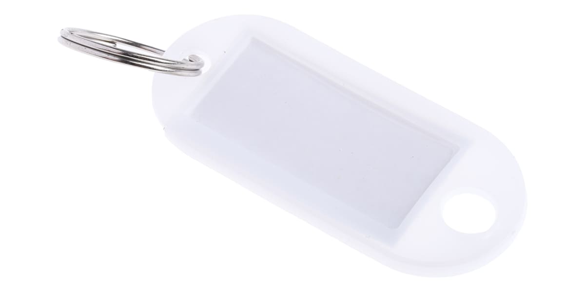 Product image for WHITE PLASTIC KEY CHAIN