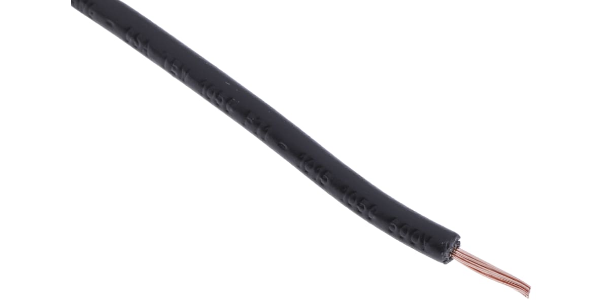 Product image for Black tri-rated cable 0.5mm 100m