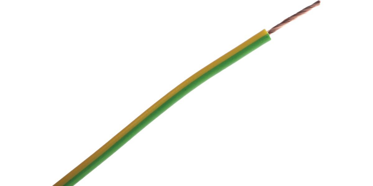 Product image for Green/yellow tri-rated cable 0.75mm 100m