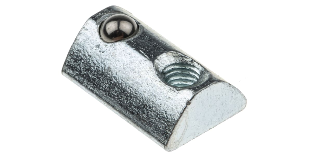 Product image for Roll-in T slot nut with spring loaded ba