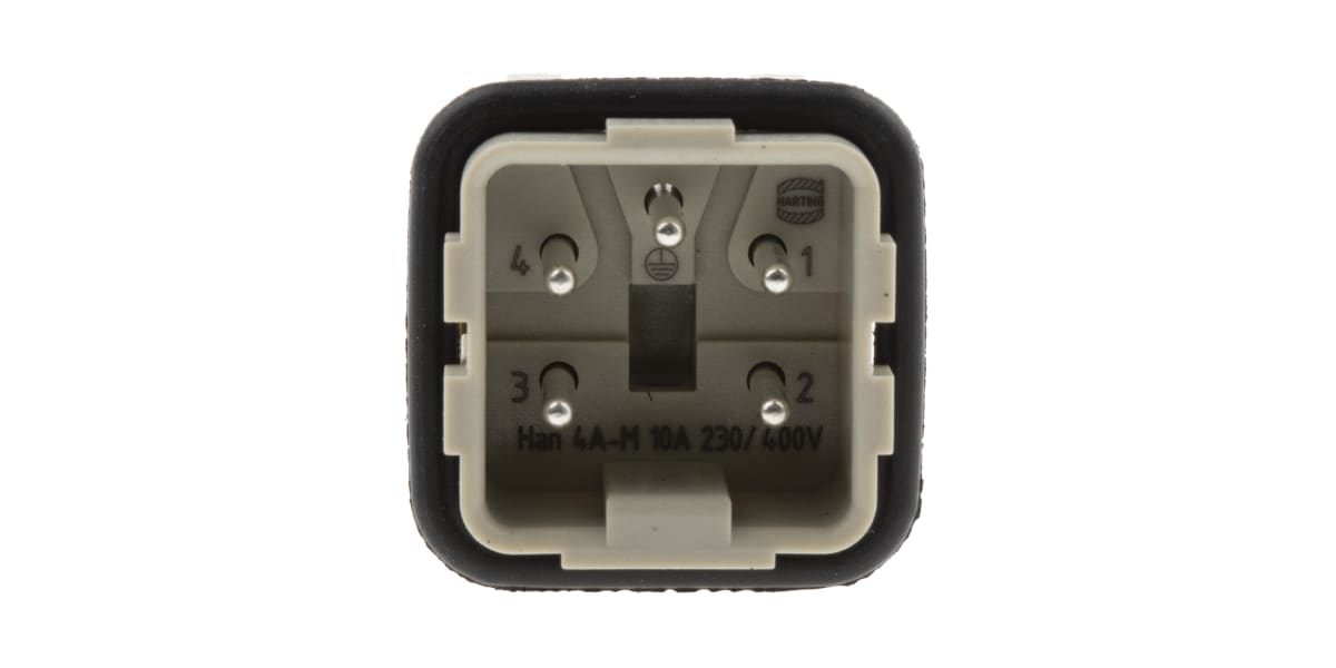 Product image for Han(R) A 4P+E pin insert,10A 230/400V