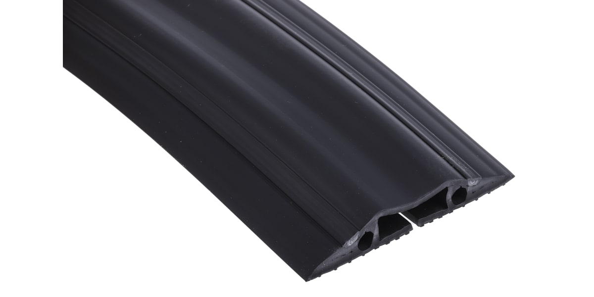 Product image for RS PRO Cable Cover, 30mm (Inside dia.), 83 mm x 1.8m, Black