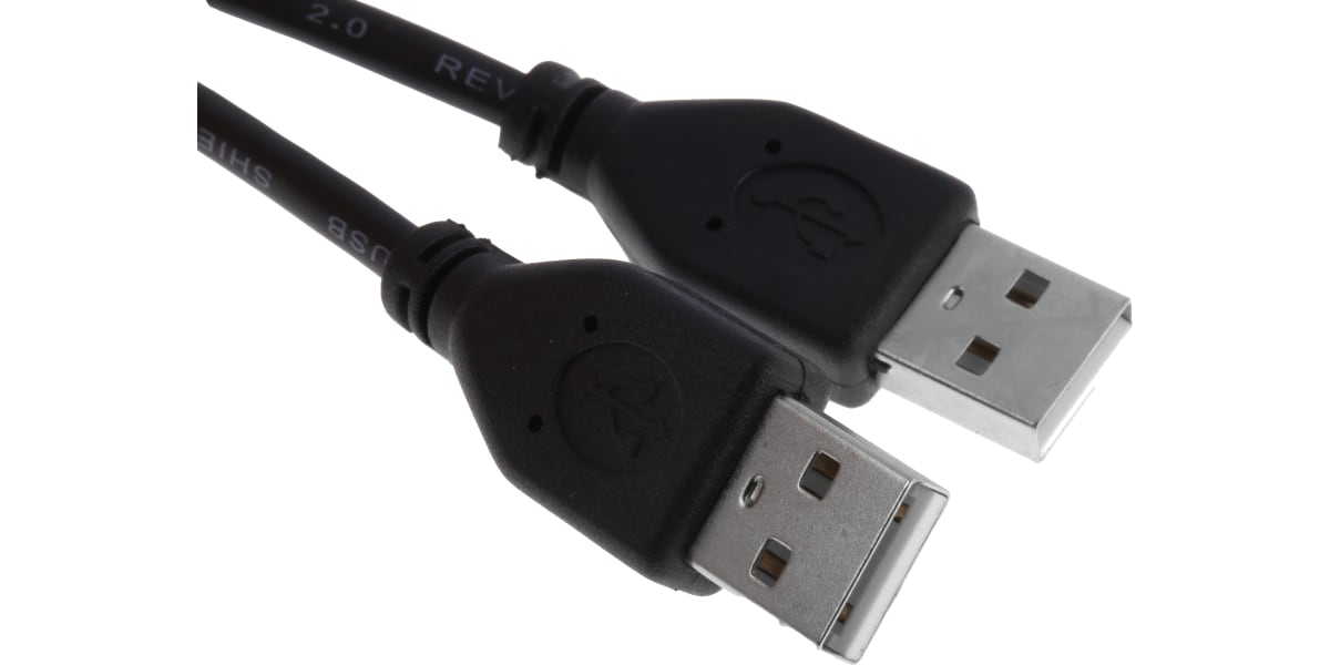 Product image for 1mtr USB 2.0 A M - A M Cable - Black