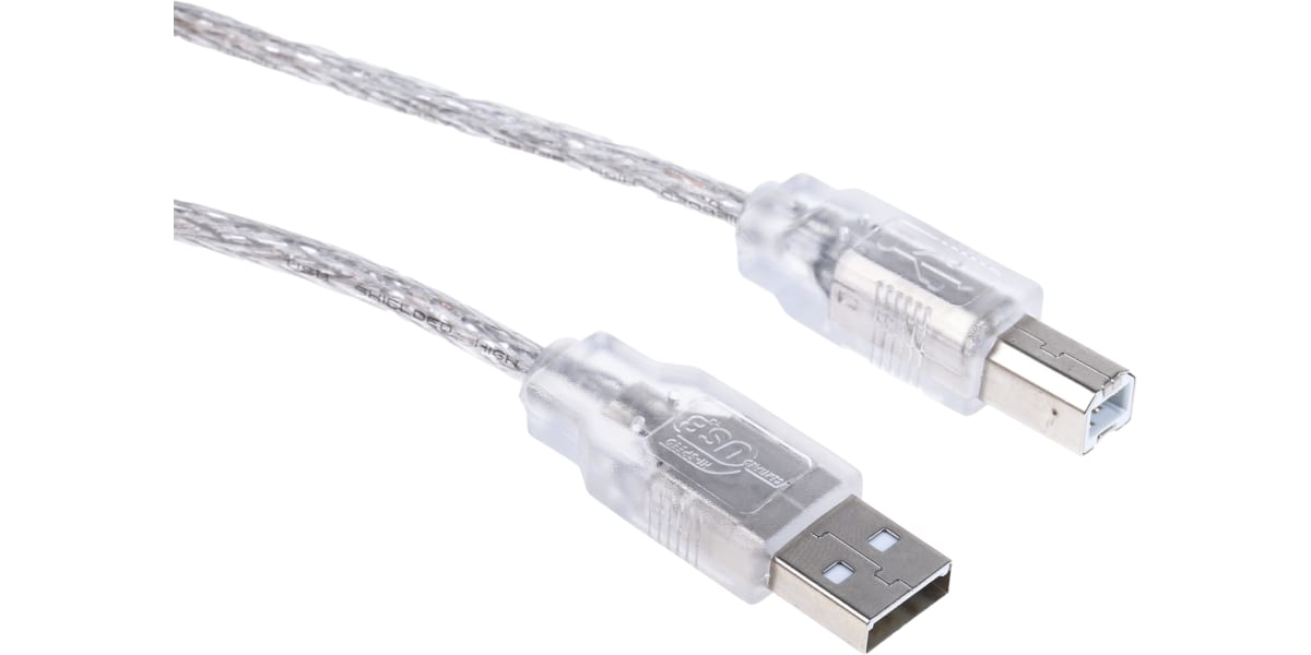 Product image for RS PRO Male USB A to Male USB B USB Cable, 3m