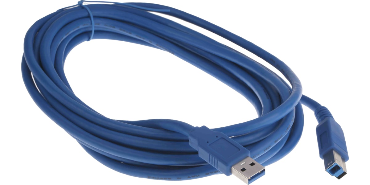 Product image for 5mtr Usb 3.0 A M - B M Cable - Blue