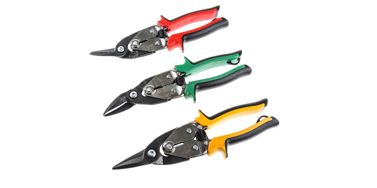 Product image for 3 PCS AVIATION TIN SNIPS SET-250 MM