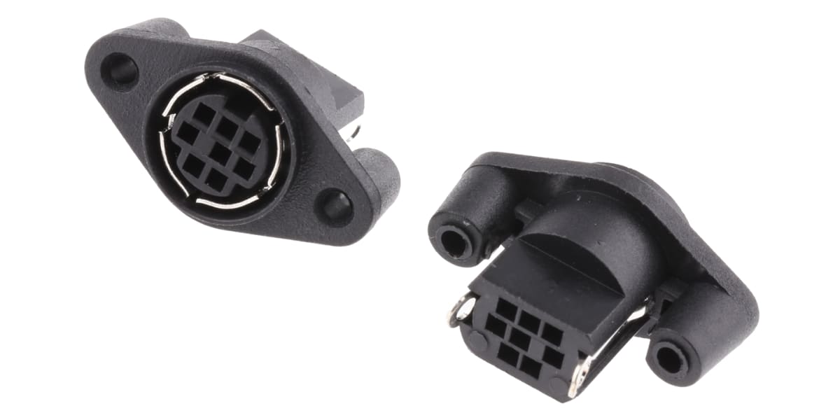 Product image for 8 way panel mount socket shell