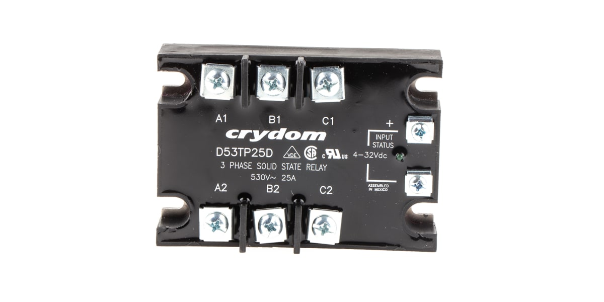 Product image for 3PHASE SOLID STATE RELAY,25A 48-530VAC