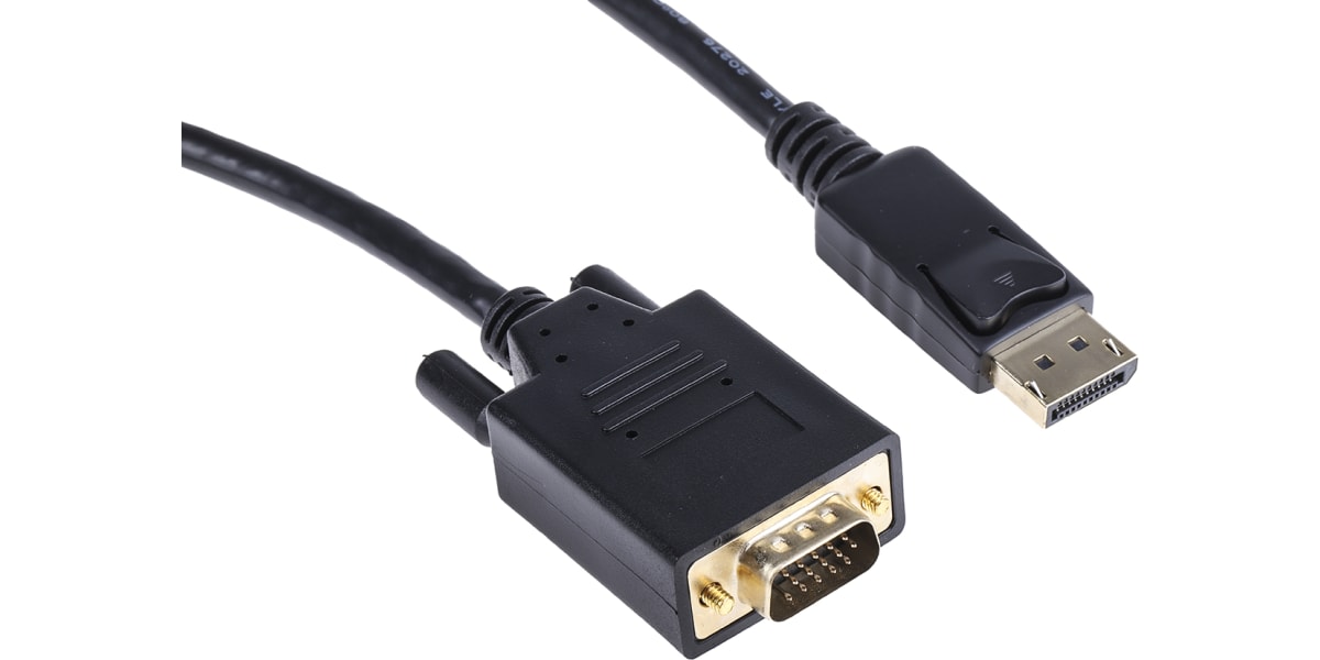 Product image for 1mtr Display Port M - VGA M Cable - Blac