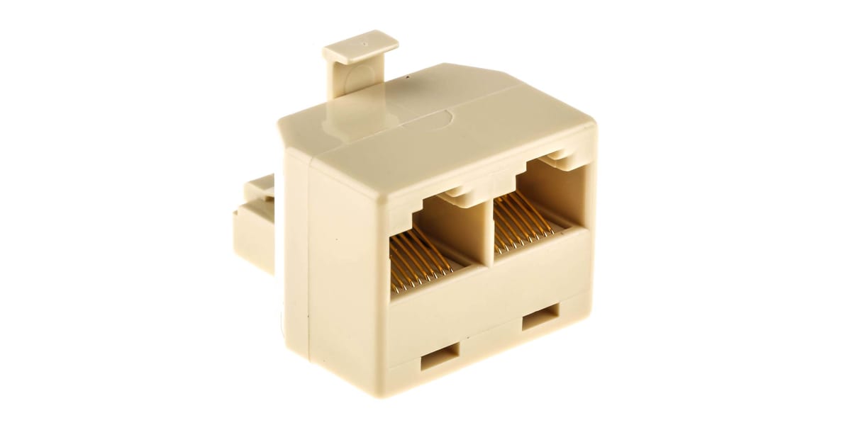 Product image for 8 way male to 2 female RJ45 adaptor